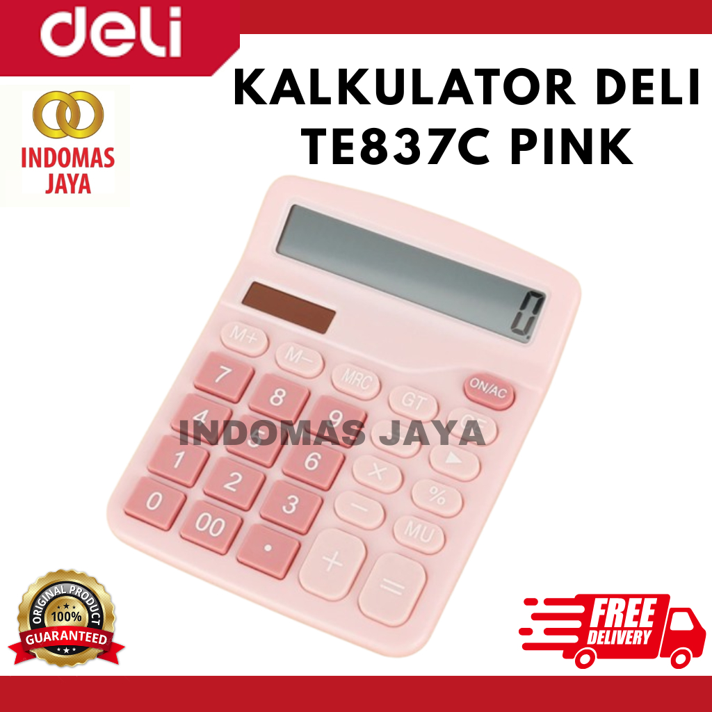 

Deli Desktop Calculator / Kalkulator Meja 12 Digit Dual Power Layar LCD TE837C
