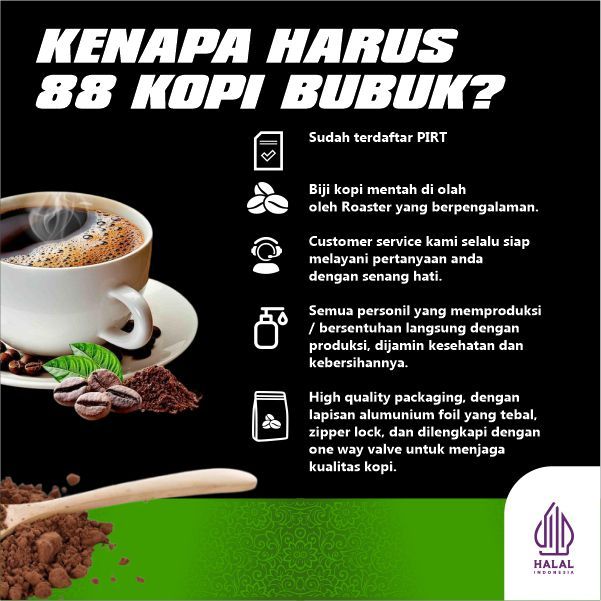 

Cahayadstore Kopi Bubuk 1Kg Robusta Premium Kwalitas Super 88Kopi