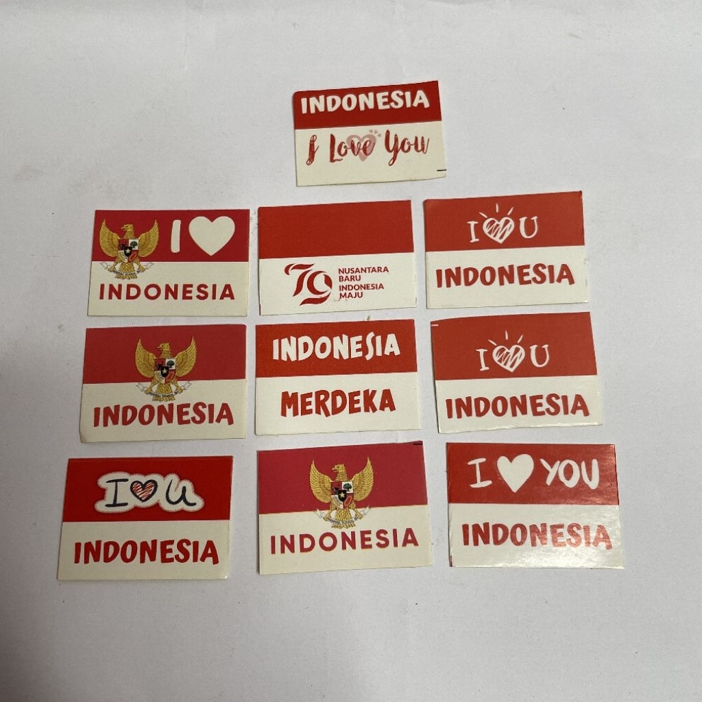 

stiker pipi bendera merah putih 10pcs