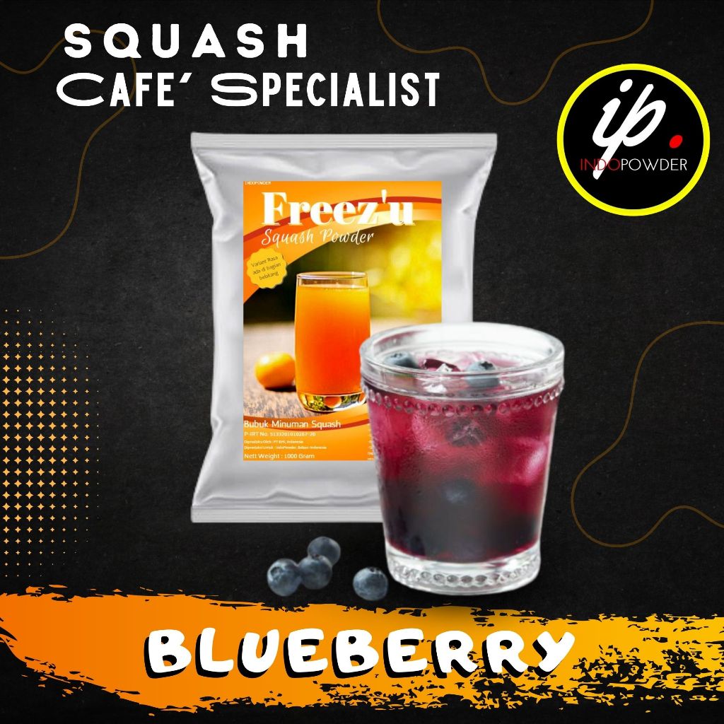 

IP Jakarta - SQUASH Bubuk Minuman BLUEBERRY 1Kg untuk Café, Waralaba, Resto dan Minuman Kekinian