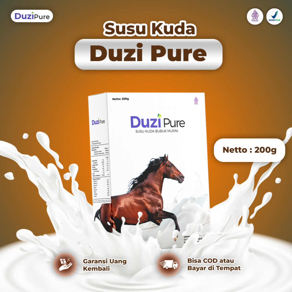 

Duzi Pure - Susu Kuda Lombok Bubuk Herbal Asli Original 1 Box 200 Gram