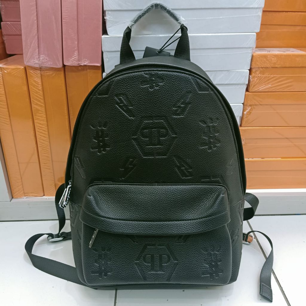 tas ransel Philipp Plein Leather backpack kulit import