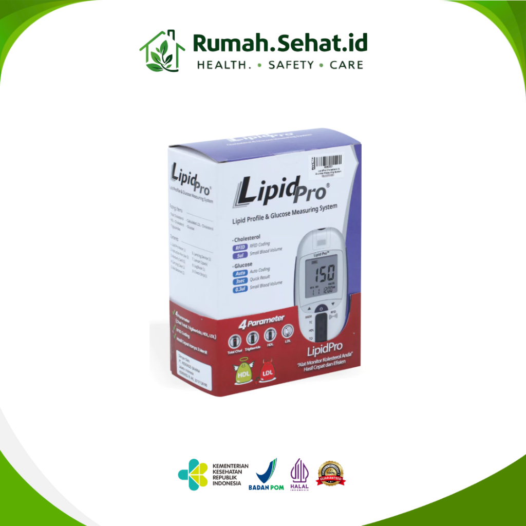 Alat Test LIPIDPRO Kolesterol Total / Trigliserida / HDL / LDL