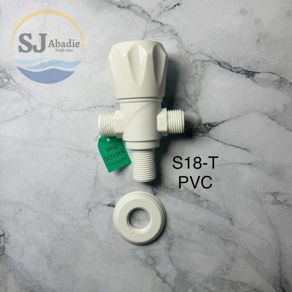 (1 PC) SOLIGEN Kran Air Tembok Shower Model T Plastik PVC S17 - S18 | SJ ABADIE |