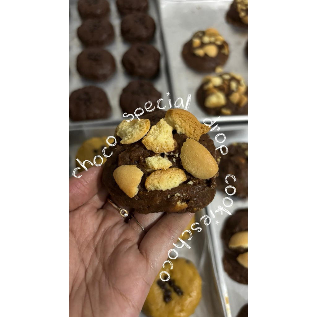 

choco drop cookies no filling