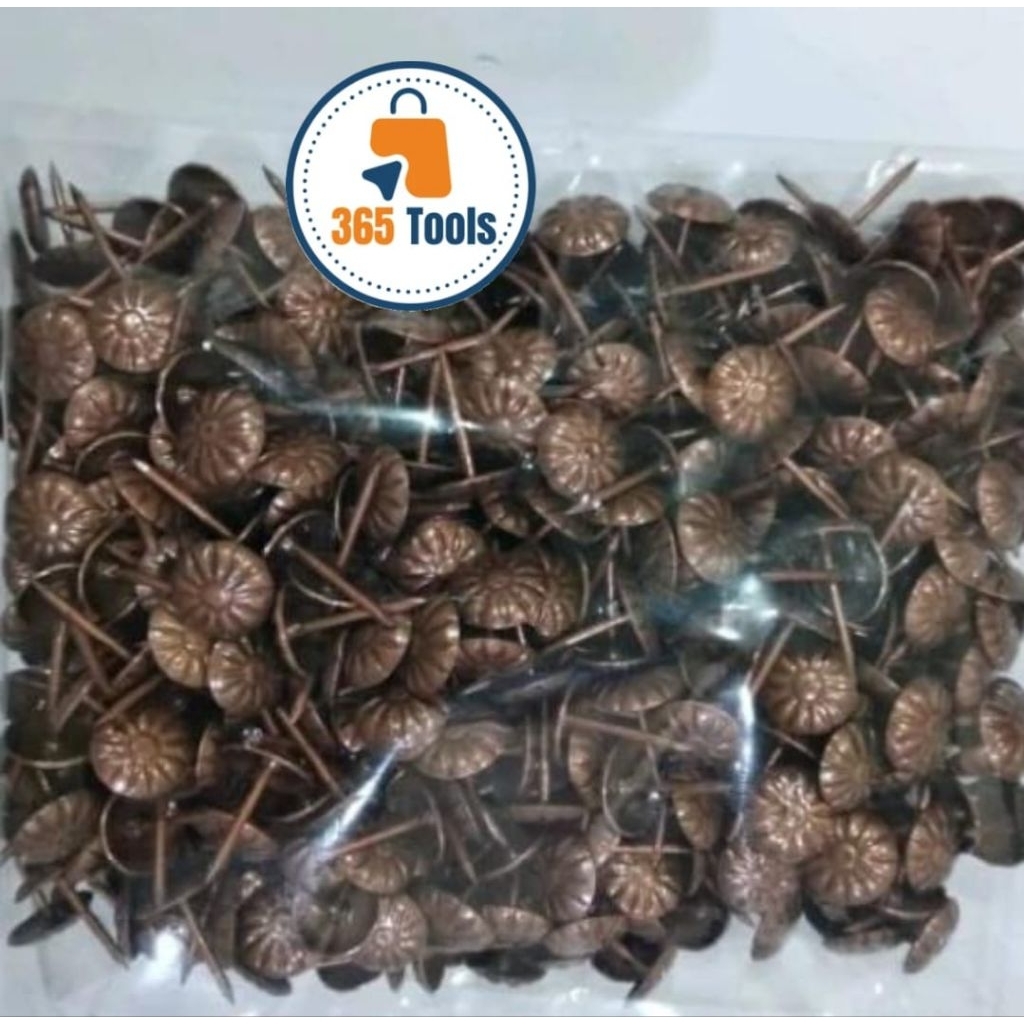 Paku Pines Hias Motif Kembang COKLAT - Pines Sofa Kursi Meja (± 500 pcs)