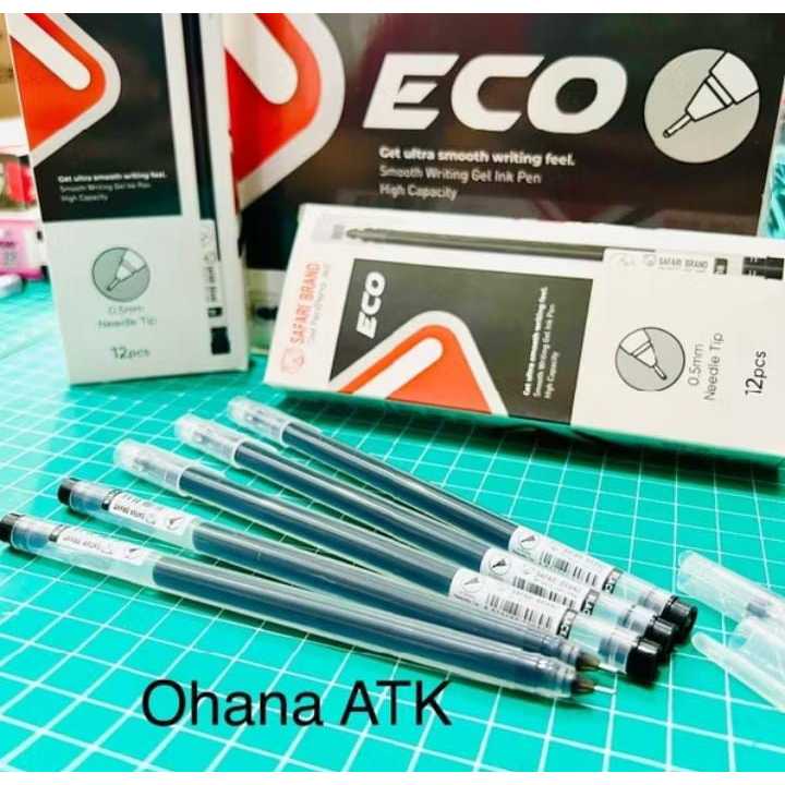 

( 1 PACK ) New Jell SF-1020ECO Pulpen Bolpoint Bolpen Pena Gell Gel Jel Pen Grosir Murah Obral Ekonomis 0.4mm merk Safari Lusinan isi 12