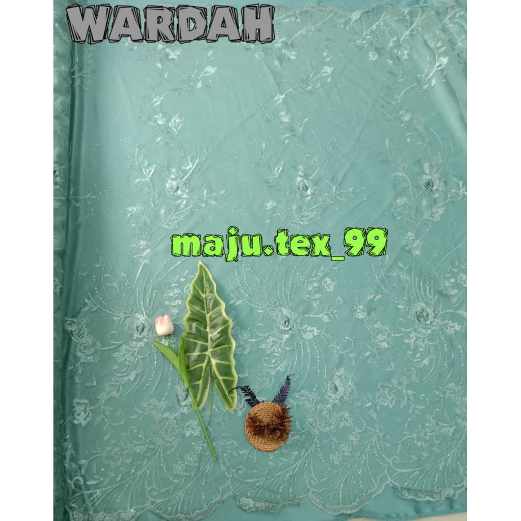 Kain Tile Tulle 3d Bunga Timbul // Bahan Brokat dan kebaya