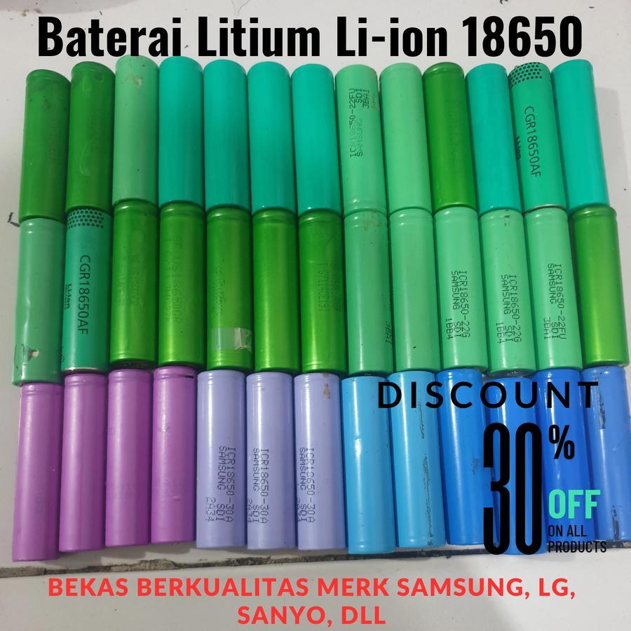 Baterai 18650 Copotan Laptop Original, Voltase 3.7 - 4.2 Volt