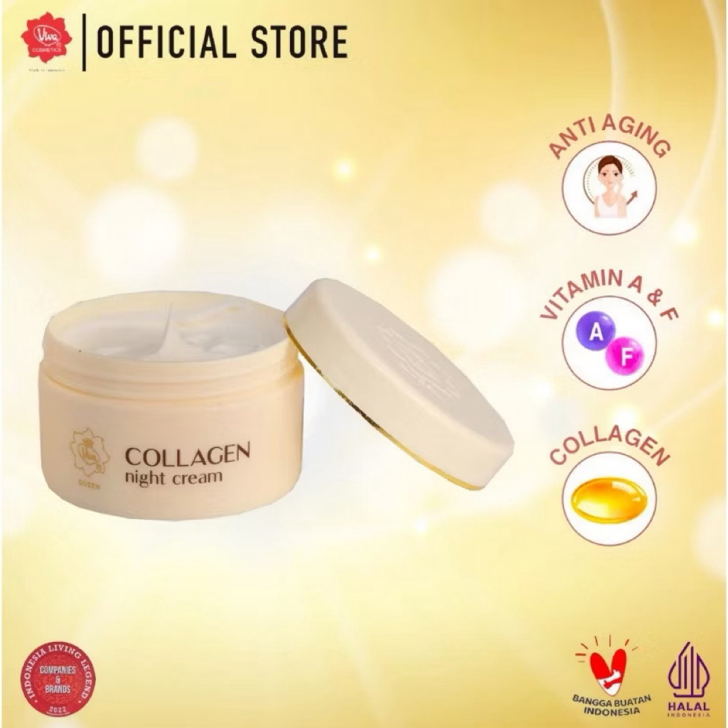 RH_Viva Dry Skin Collagen Night Cream 22gr (krem malam collagen)