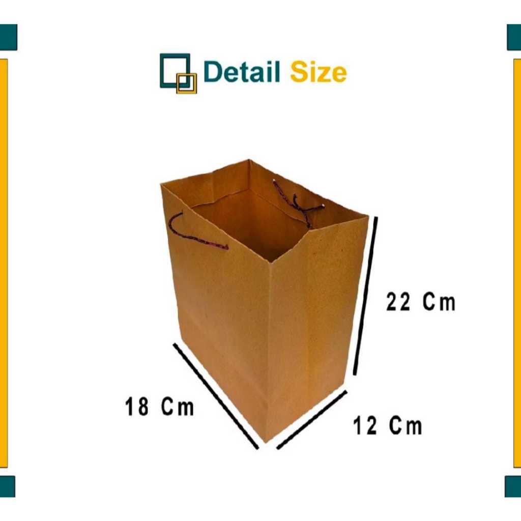 

Paper Bag ( Isi 12) r5 Ukuran 18x12x22 Polos