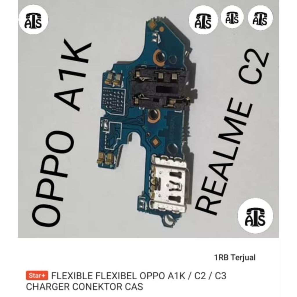 FLEXIBLE FLEXIBLE OPPO A1K / C2 / C3 CHARGER CONEKTOR CAS Papan Cas PCB BOARD Charger Oppo A1K Realm