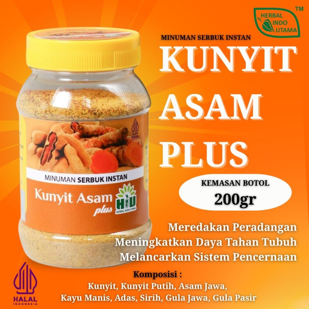 

Kunyit Asam Plus (MINUMAN SERBUK INSTAN) Herbal Indo Utama