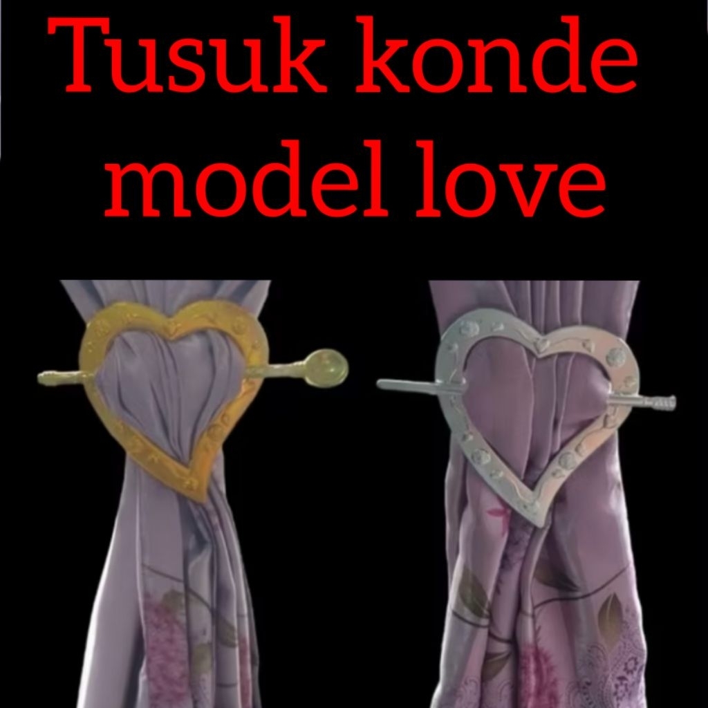 Tusuk konde love gorden pengikat tirai jendela