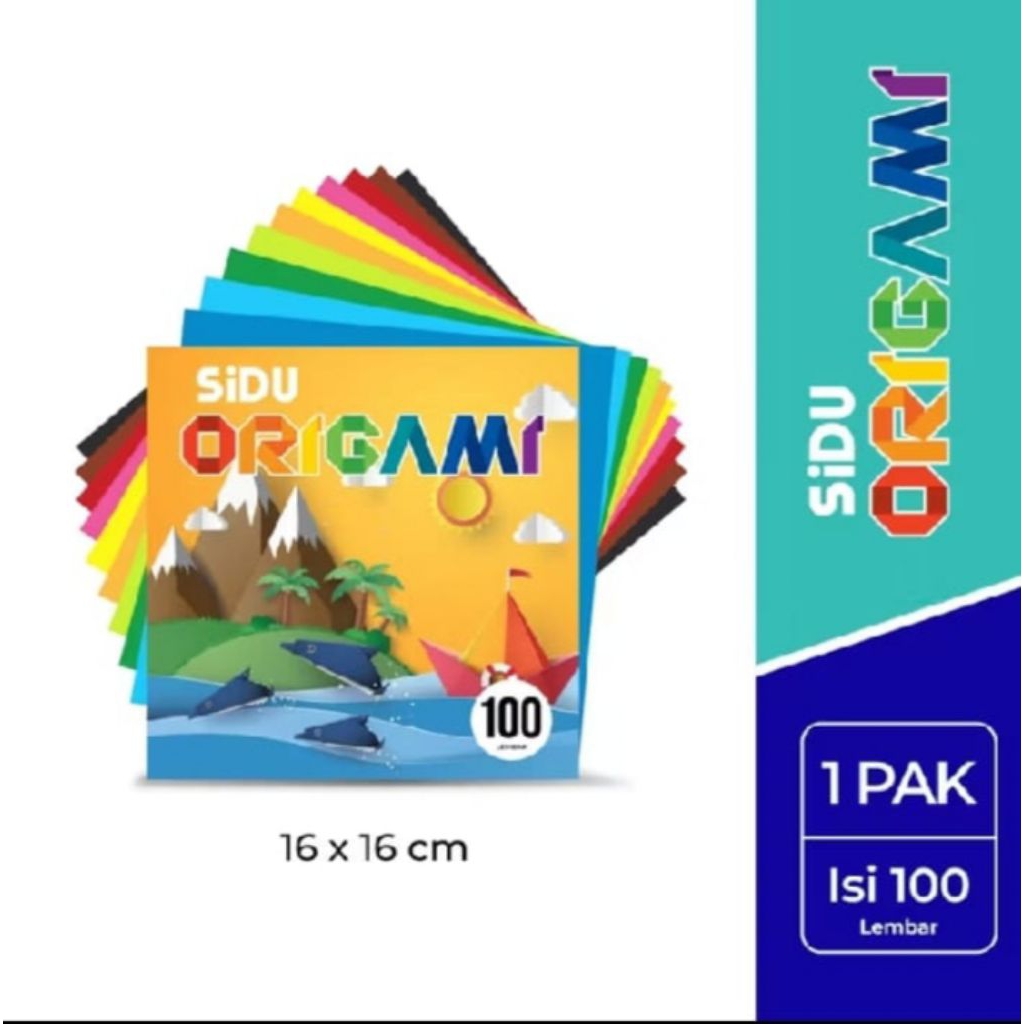 

Origami sidu ukuran 12cm x 12cm , origami sidu ukuran 16cm x 16cm 1pak isi 100