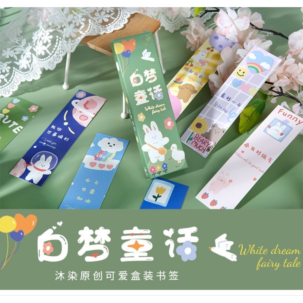 

30pcs paper bookmark pembatas buku kertas cute RJ4