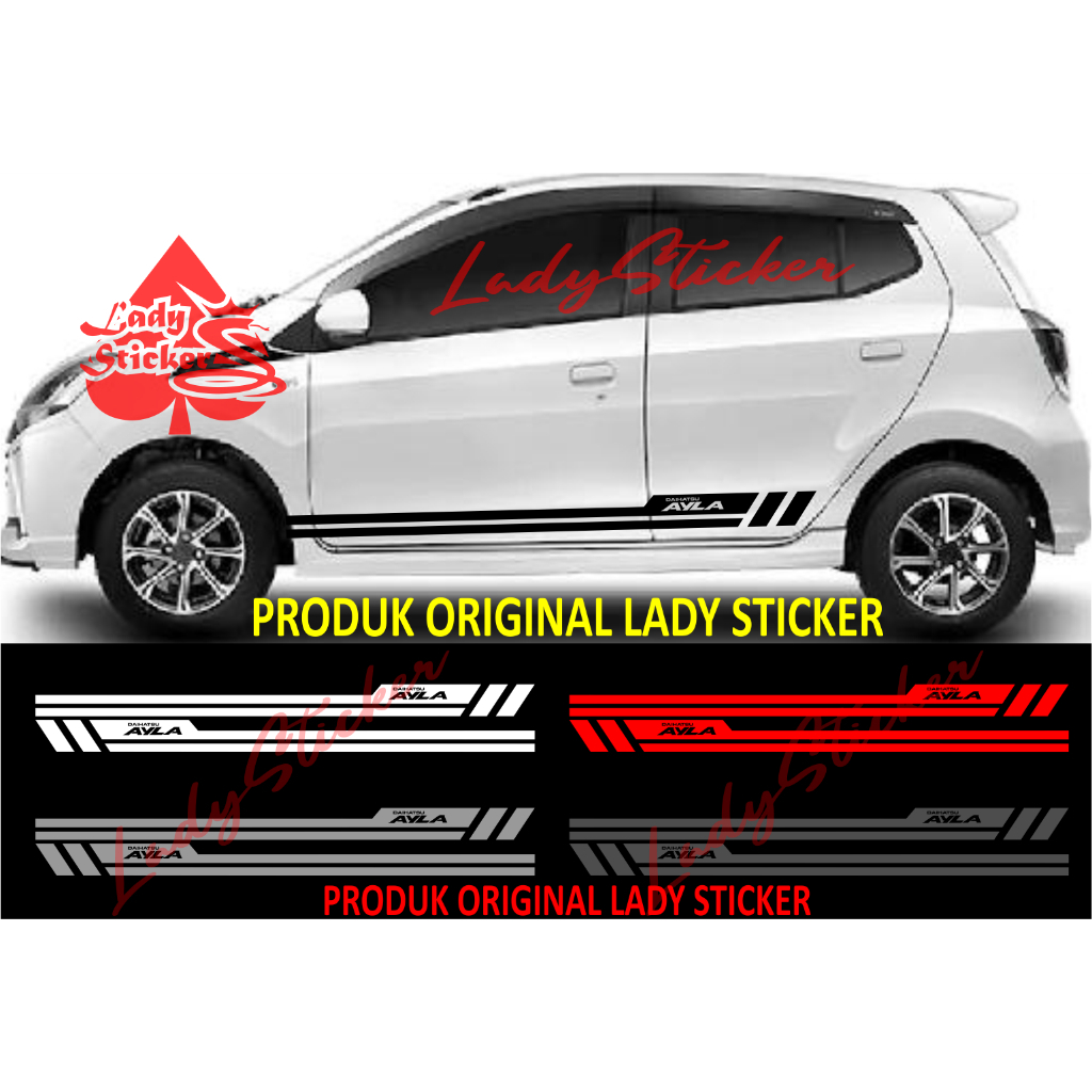 Cutting sticker mobil ayla sticker stiker mobil daihatsu ayla