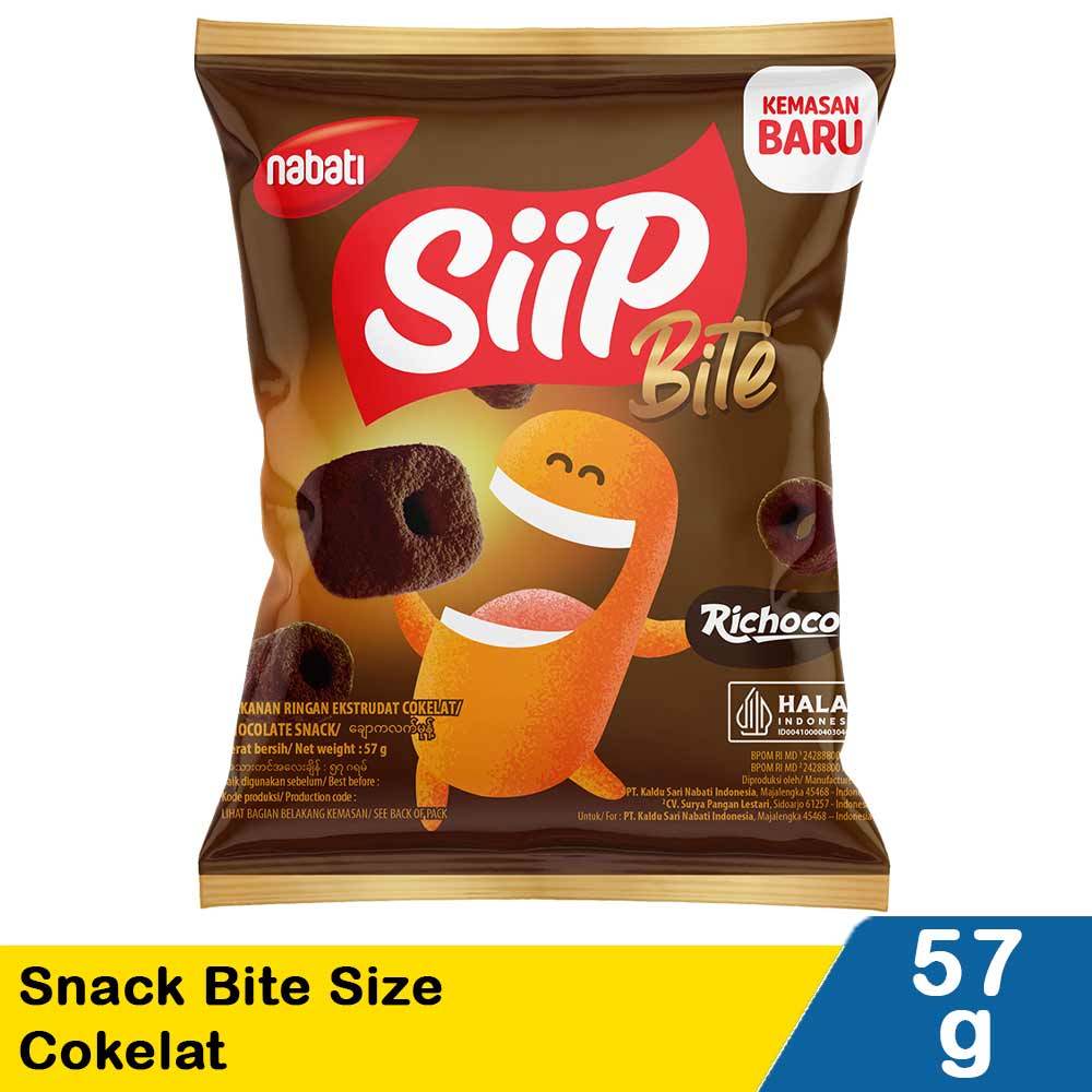

nabati siip snack bite size cokelat 57g