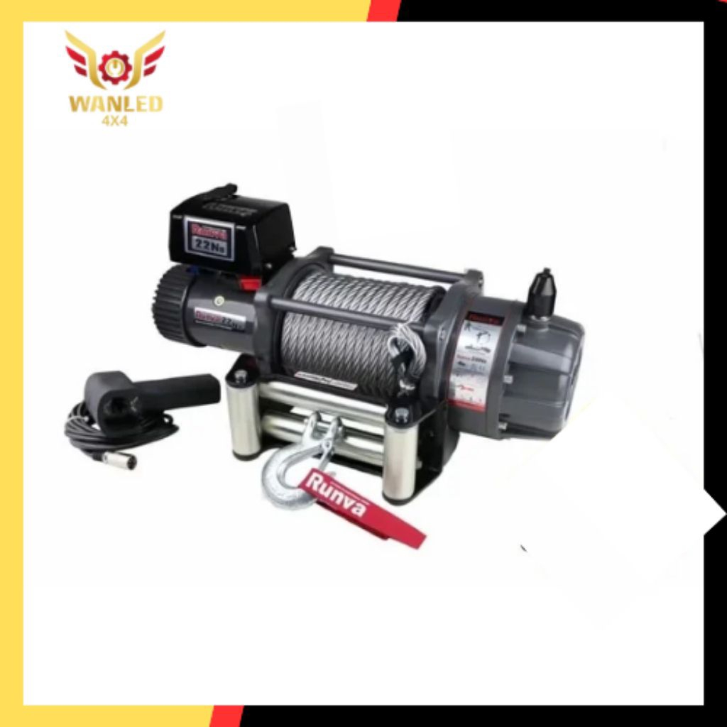 RUNVA 22NB Electric Winch Derek 24 Volt Kapasitas 10 Ton Heavy Duty