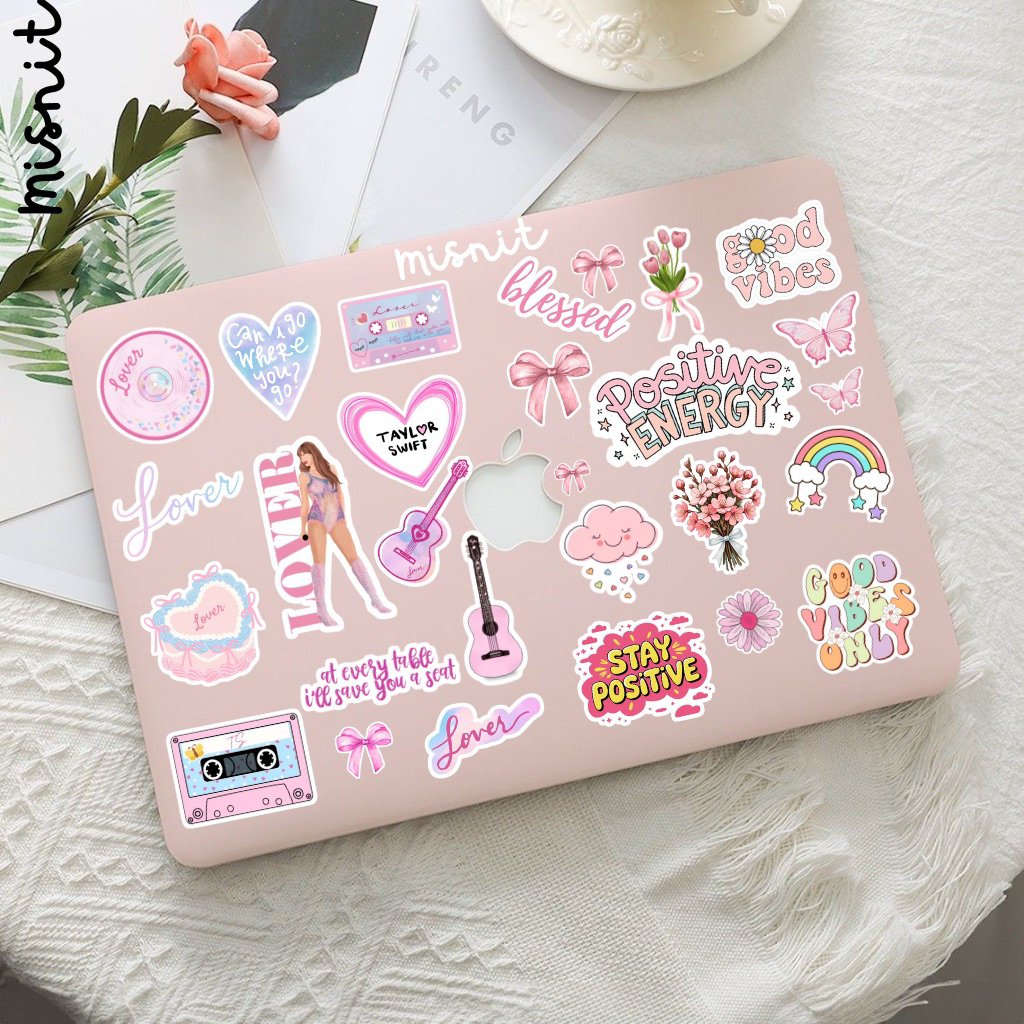 

Sticker Sheet Pack Vinyl Kiss Cut ukuran A5 // A6 Tahan Air- Tema Muslimah Taylor Swift Lover Good Vibes