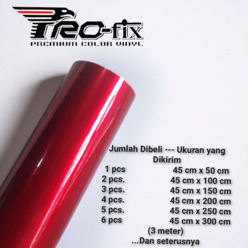Promo Skotlet merah candy, merah maroon stiker skotlet motor