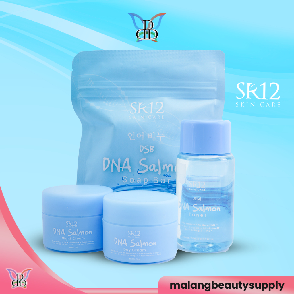 SR12 PAKET SKINCARE DNA SALMON PERAWATAN WAJAH GLOWING MEMUTIHKAN BPOM_MBS