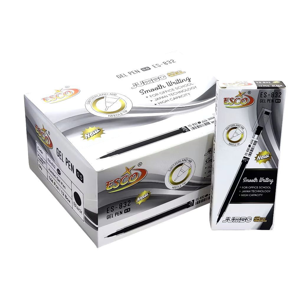 

12lsn Pulpen Jumbo Gel 0.5mm ESCO ES-832