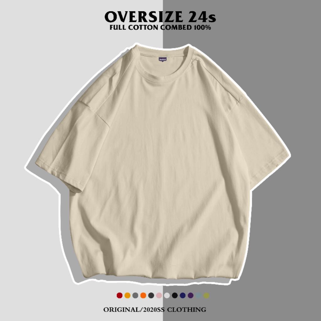 (COD) Kaos polos murah premium oversize jumbo 24s