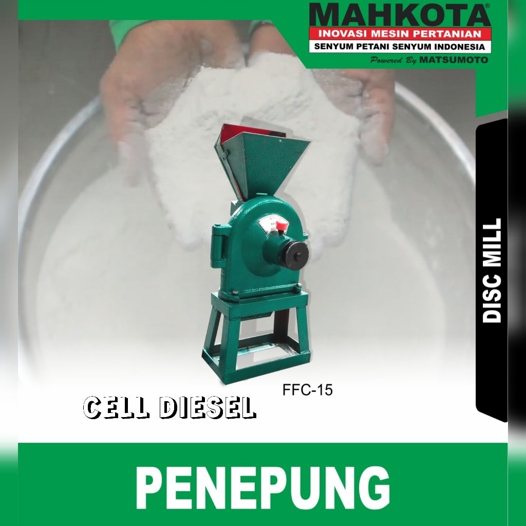 MESIN GILING TEPUNG BERAS FFC 15 MAHKOTA / TANPA MESIN