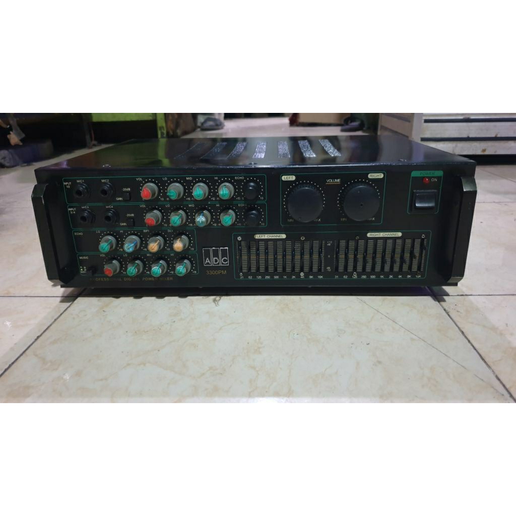 power mixer amplifier karaoke adc 3300pm second bekas normal siap pakai sudah di tes
