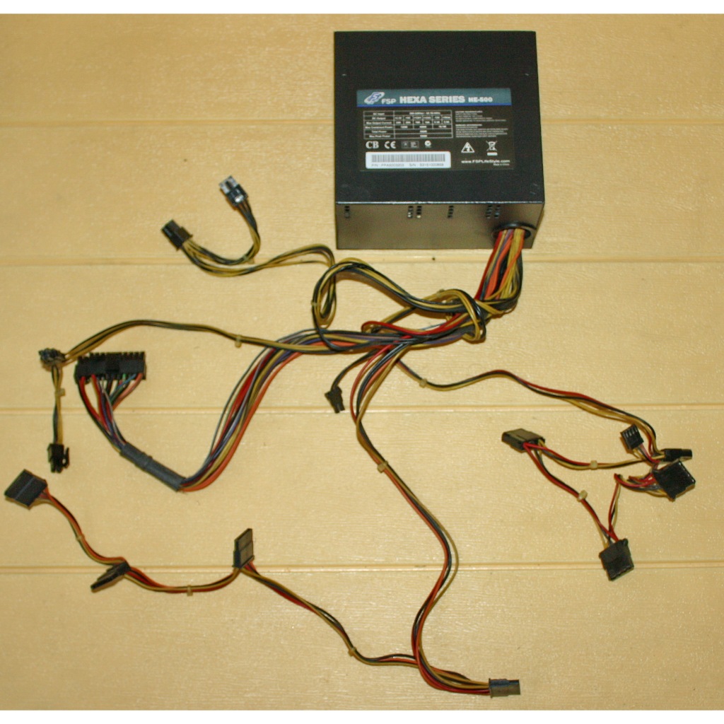 PSU PURE 500 WATT FSP HEXA HE-500 80 PLUS SEGEL UTUH NORMAL LANCAR JAYA OK