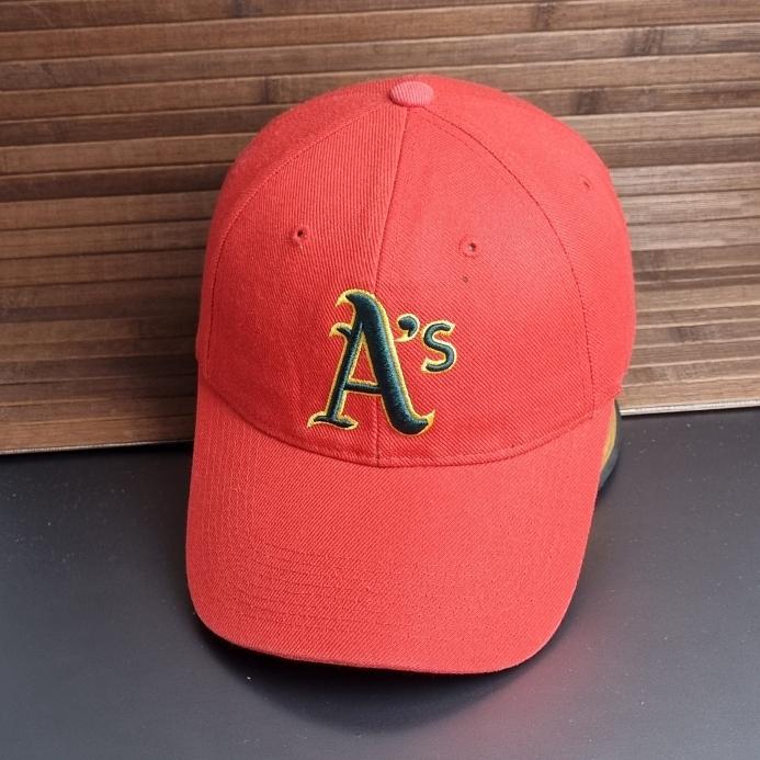 topi MLB AS vintage bahan wool