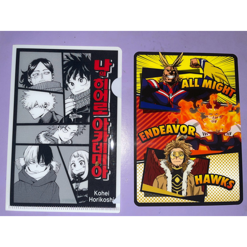 clearfile kecil aizawa bakugo deku  shoto kirishima uraraka my hero boku no academia postcard hawks 