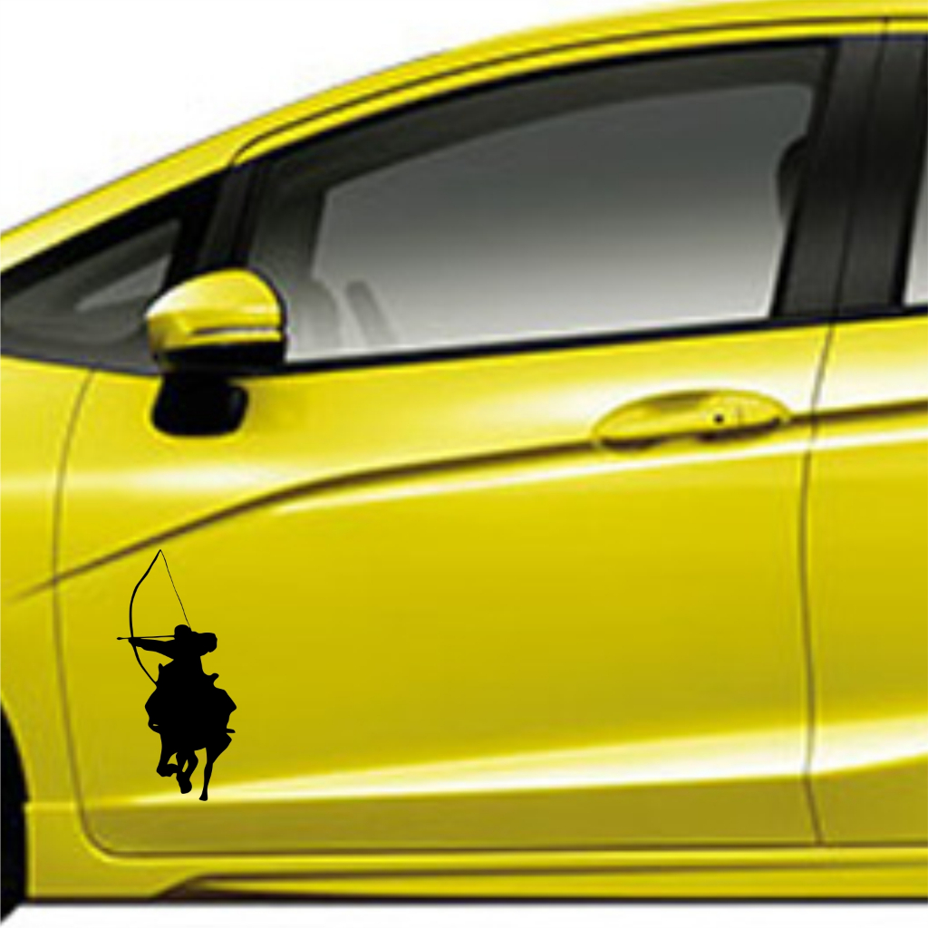STICKER MOBIL KUDA PERANG CUTTING STIKER KUDA PERANG STIKER MOBIL KEREN