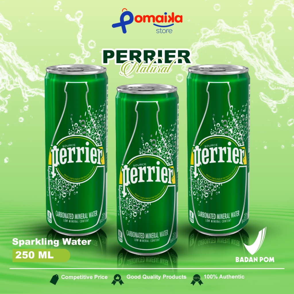 

(10 PCS) PERRIER CARBONATED SPARKLING MINERAL WATER 250ML (10 KALENG)