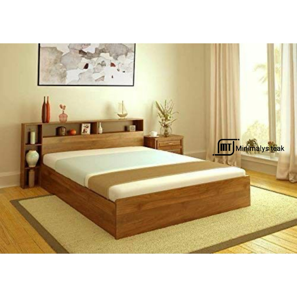 Tempat tidur minimalis modern | Tempat tidur jati | Tempat tidur minimalis rak penyimpanan | Tempat 