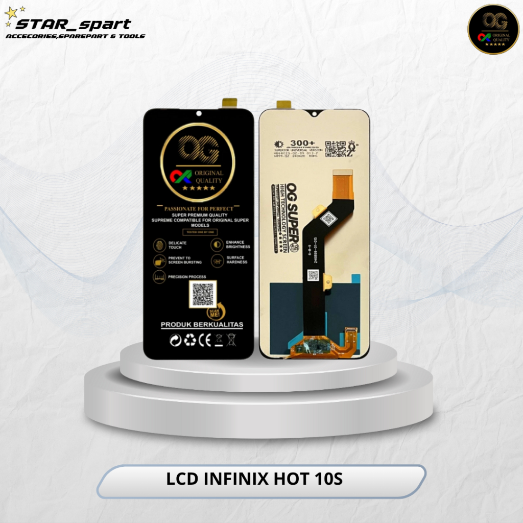 LCD INFINIX HOT 10S BLACK OG SUPER/LCD OG/OG LCD/LCD INFINIX
