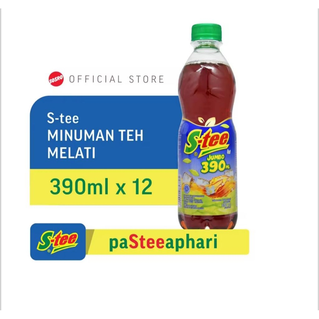 

S-TEE 390ML isi 12 Botol | Teh Segar dalam Botol | Minuman Teh Siap Minum Hemat & Praktis