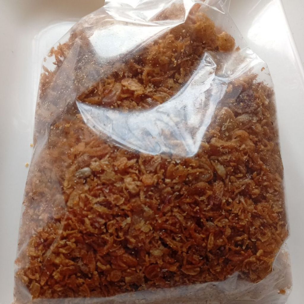 

Bawang goreng kualitas sedang kemasan 1kg