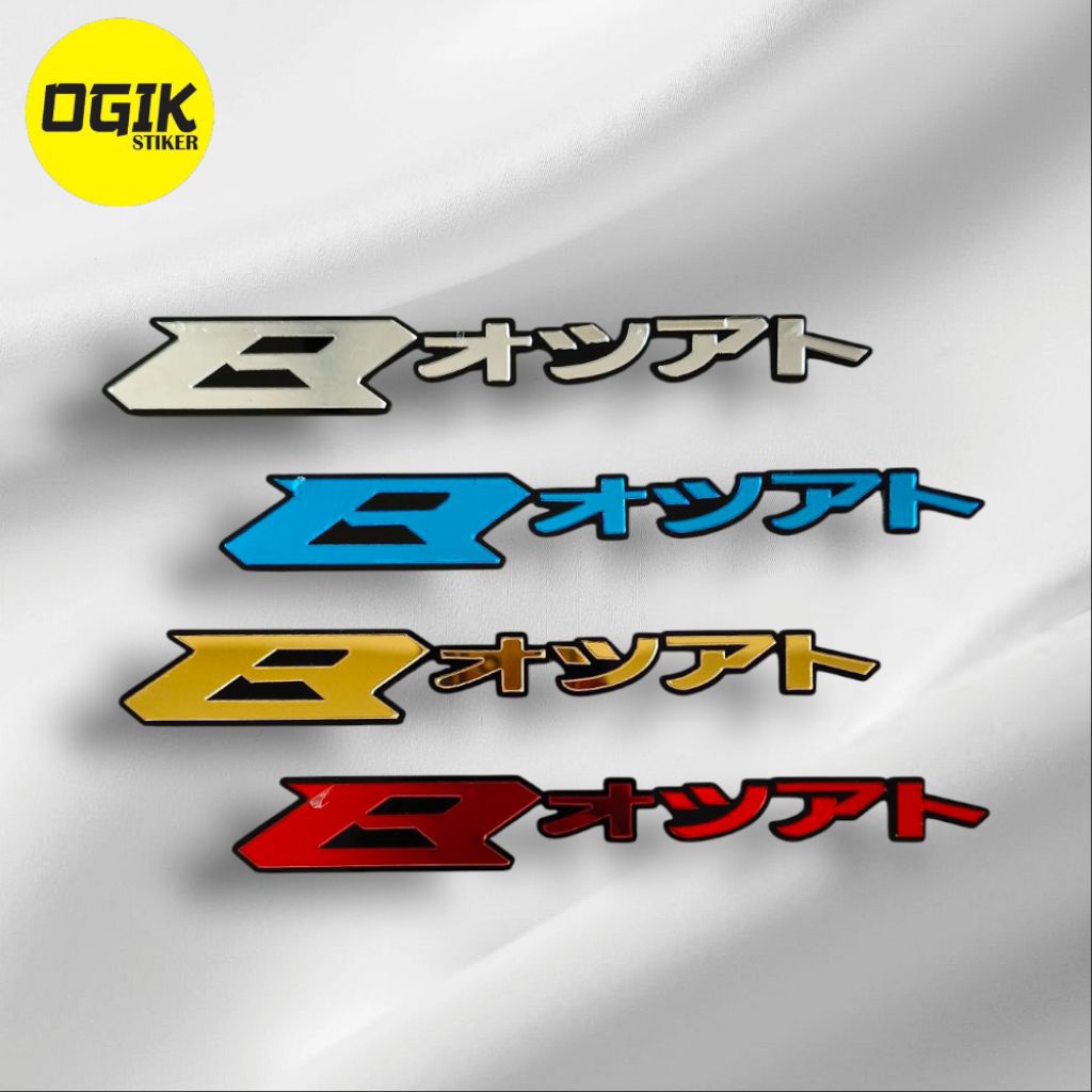 emblem akrilik logo honda beat kanji japan 3D