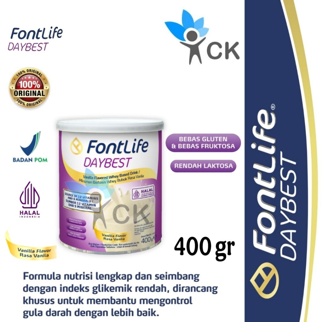 

FONTLIFE DAYBEST 400 GR - susu nutrisi khusus untuk diabetes