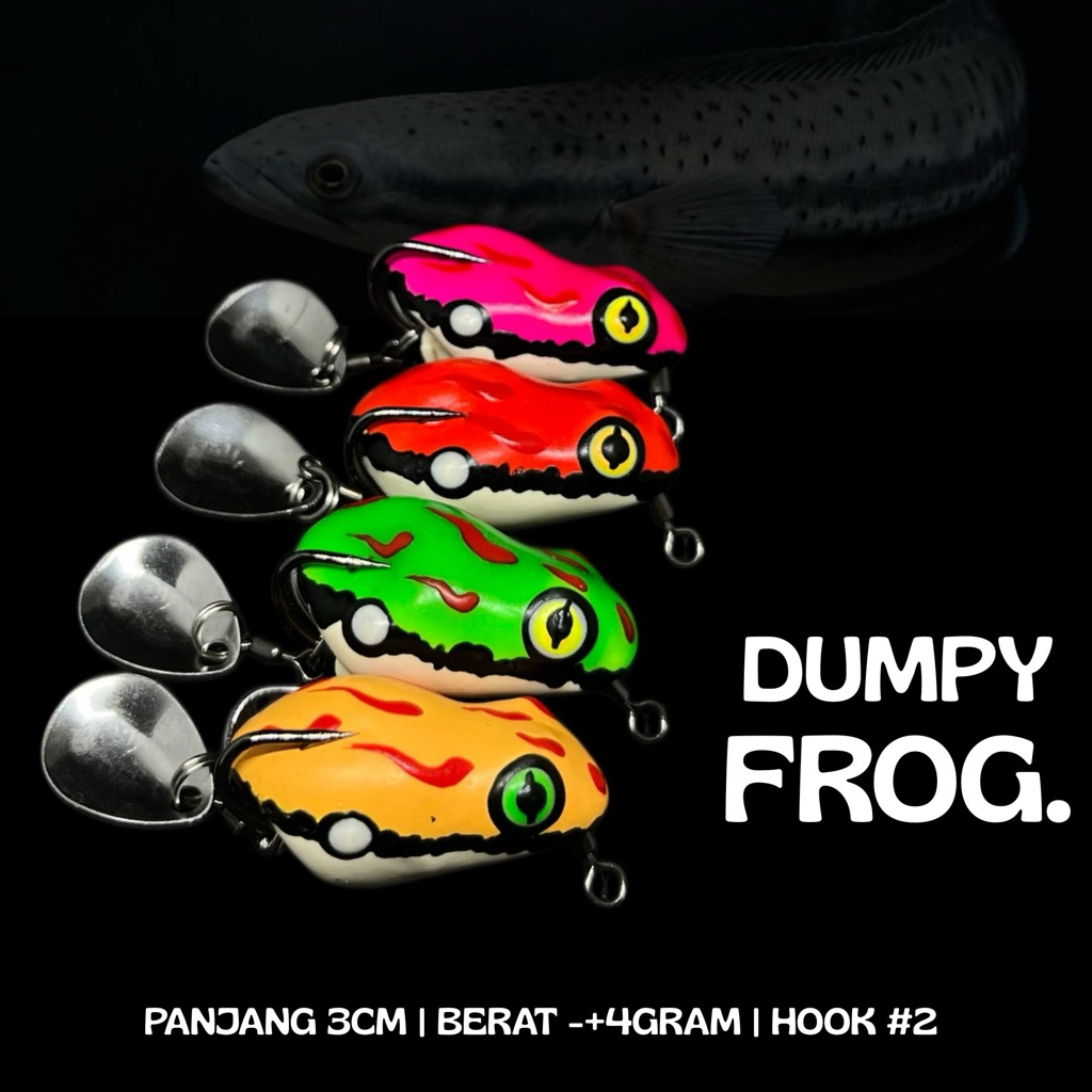 Soft Frog Mini 3cm Waiki Lure DUMPY FROG Snakehead Lure Umpan Casting Gabus Toman Haruan Killer LURE