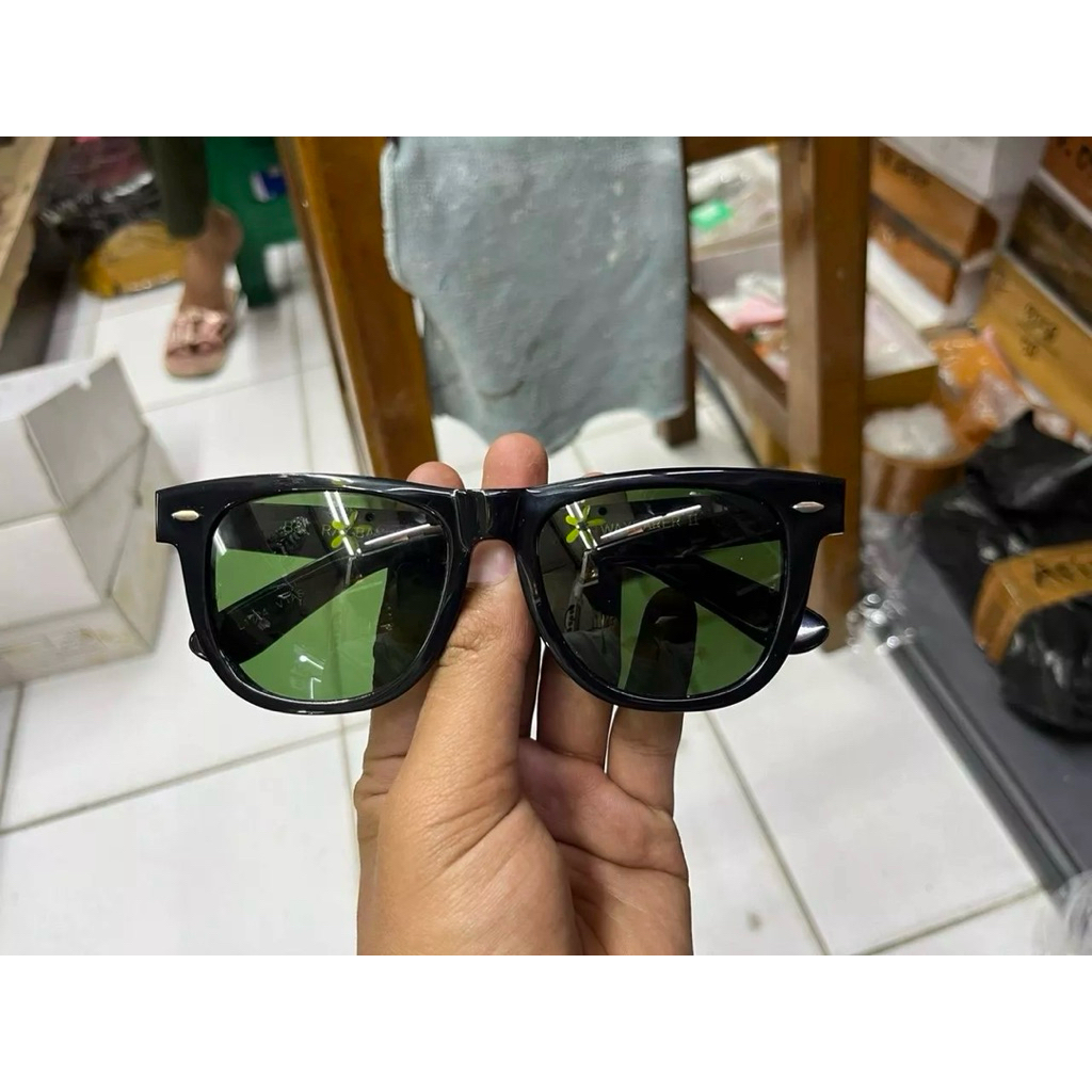 KACAMATA RAYBAN WAYFARER BL II MADE IN USA SIZE 54 HITAM GLOSY second ori