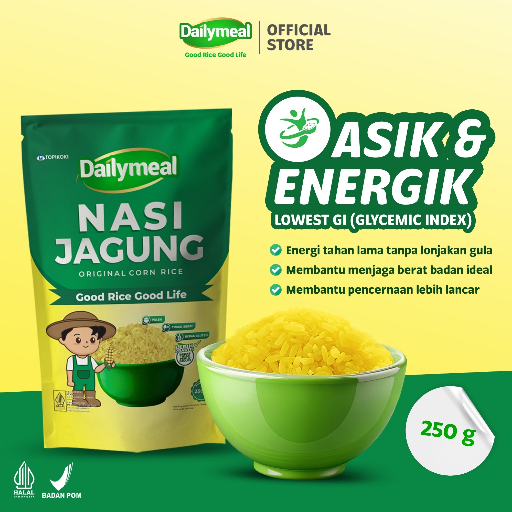 

[NOT FOR SALE] Dailymeal - Corn Rice / Nasi Jagung 250g - Alternatif Sehat untuk Menu Harian Anda