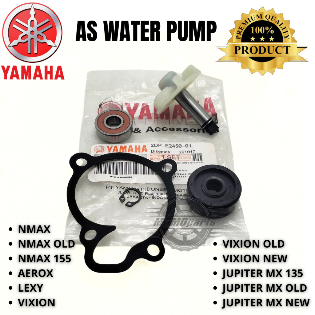 ORIGINAL AS WATER PUMP ASSY SET KIPAS GEAR SEAL NMAX OLD 155 AEROX LEXY VIXION OLD NEW JUPITER MX 13