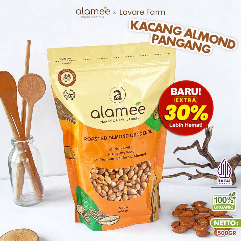 

KACANG ALMOND PANGGANG ROASTED KUPAS ASI BOOSTER PELANCAR ASI IBU MENYUSUI PENGUAT IBU HAMIL