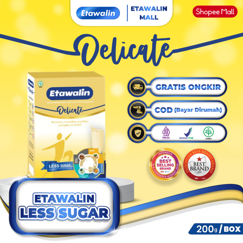 

Etawalin Delicate Susu Kambing dengan Kandungan Bahan Herbal Alami Rendah Gula isi 200 gr