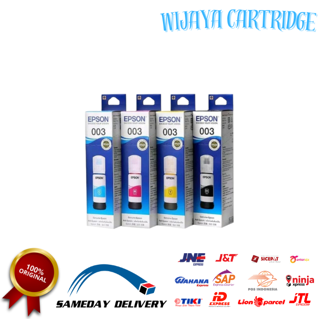 Paket Tinta EPSON 003 (BCMY) Black & Color  L3110 / L3150 ORIGINAL