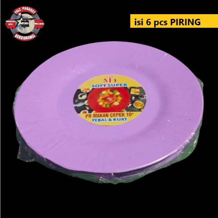 ( isi 6 pcs ) Piring Ceper MD Makan Prasmanan Plastik