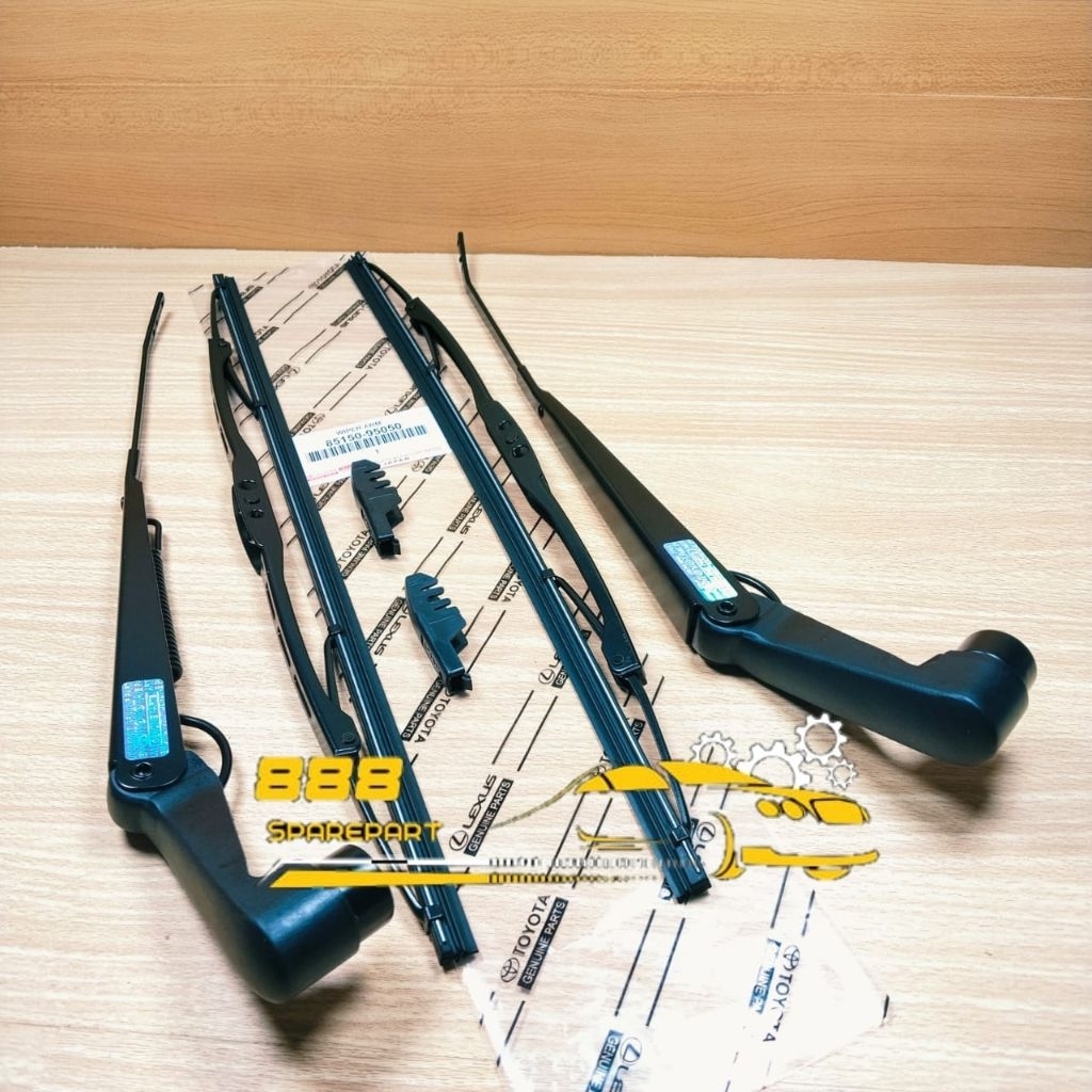 GAGANG STANG WIPER+KARET KIJANG SUPER GRAND ROVER JANTAN KOMPLIT 1SET